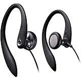 Philips SHS3300BK/10 In Ear Bügel-Kopfhörer mit Kabel (Sportkopfhörer, Kraftvoller Sound, Bass-Beat-Öffnungen, Komfort-Ohrpol
