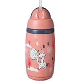 Tommee Tippee Isı Yalıtımlı Pipetli Bardak 266 ml - Pembe