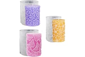 Bekecidi 3 stampi per candele per realizzare candele, a forma di farfalla, in silicone e resina epossidica, per realizzare candele 3D, sapone, aromaterapia, artigianato fai da te