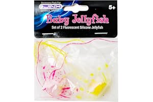 JINX LUMINOUS JELLYFISH Baby Jellyfish Accessory Lamp – Set of 2 Small Silicone Jellyfish – Ocean-Themed Mood Lamp & Night Light Enhancer