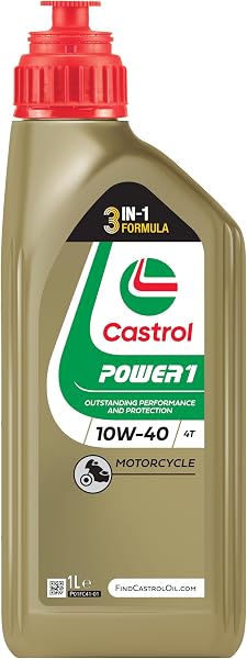 Castrol POWER1 4T 10W-40 Motorcycle Oil 1L - 1