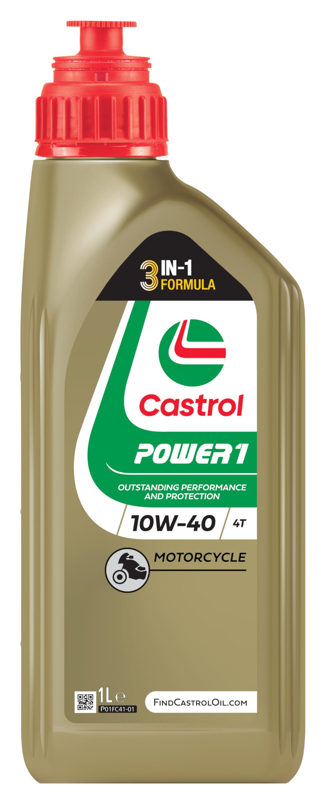 Castrol POWER1 4T 10W-40 Motorcycle Oil 1L - 1