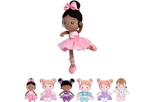 Starpony OUOZZZ Muñeca de Piel Oscura,Muñecas para Niñas,Regalos para Niñas de 1 2 3 4 Años,Juguete Suave,Seguro y Divertido,36CM,Muñeca de Ballet