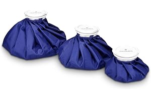 ‎NAVARIS Navaris Cool Bag & Hot Water Bottle Set – 3 Sizes Warm and Cold – Ice Bag Cold Therapy for Foot Knees – Cooling Pad White/Blue 41362_m000612 3X