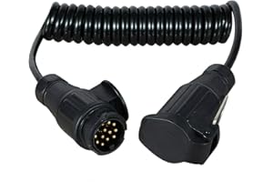 JVJ 3,0 m, 13 poli su 13 poli, adattatore spina di prolunga per rimorchi, trailer per auto, caravan, roulotte, portabiciclette, ecc