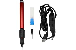 Xiuganpo Elektrisk Gravyrpenna, USB-hastighetsjusterbar Mini Elektrisk Gravör, Portabelt Graveringsverktyg med Precisionsskär