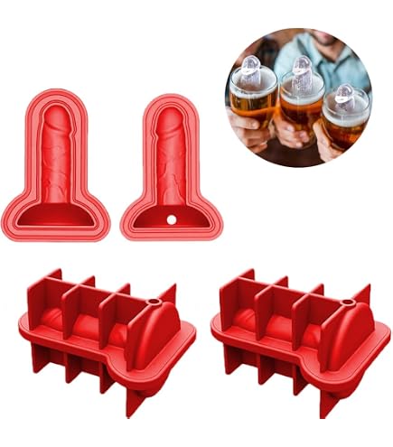 5 Eiswürfelformen In Penis-Form – Ca. 20 X 11 X 2 Cm, Aus Kunststoff, Für Lustige Partys