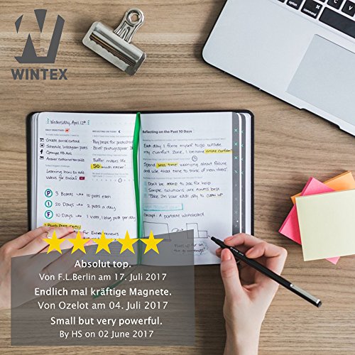 WINTEX 12 Neodym Magnete (10 x 10 x 4 mm) mit sehr starker Haftung für Glas-Magnetboards, Magnettafeln und Kühlschränke | 2 Jahre Zufriedenheitsgarantie | Kühlschrankmagnet - 5