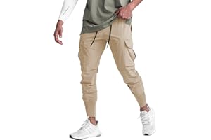 Suwangi Męskie joggery sportowe spodnie sportowe spodnie dresowe slim fit spodnie do biegania lekkie spodnie dresowe spodnie sportowe z wieloma kieszeniami