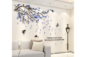 LUMING 3D Árbol de la Farola Pegatinas De Pared DIY Murales Adhesivo Pegatinas Decoración Pared Salón Dormitorio Decoración de Fondo Stickers de Sofá de TV