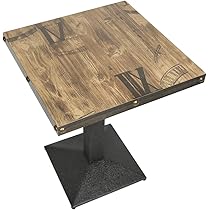 Tavolo Da Pranzo Rettangolare Industriale - Design Nordico In MDF E Metallo 60x60x75cm
