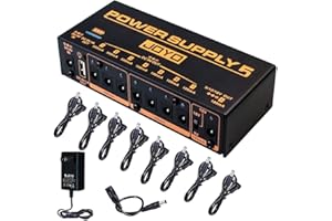 JOYO Built-in 4400mAh Rechargeable Battery Guitar Effect Pedal Power Supply 8 Outputs 9V 12V 18V (100mA, 500mA) Jacks & 5V/1A USB Port (JP-05)
