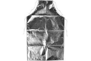 KSTEE TTAMG Tablier Résistant à la Chaleur, 1000°C, Aluminisé, Contre le Rayonnement Thermique, pour Travail de Sécurité de Soudage Industriel et Cuisson