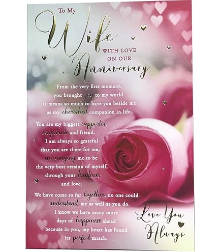 Nigel Quiney Biglietto di auguri artistico Happy Anniversary, per figlia e genero con amore, finitura laminata sofisticata