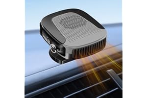 Mineup 12V Portable Car Heater, 12V 150W Winter Car Defroster Kit, Fast Heating And Cooling Window Defroster, Heating Fan Demister, Windshield Defogger, Automotive Replacement Heater, Black Grey