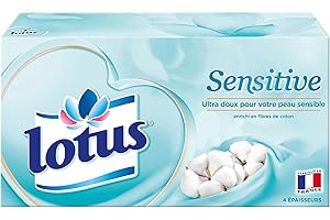 Lotus Sensitive - Boîte de mouchoirs - Lot de 3 ( 3 X 80 mouchoirs)