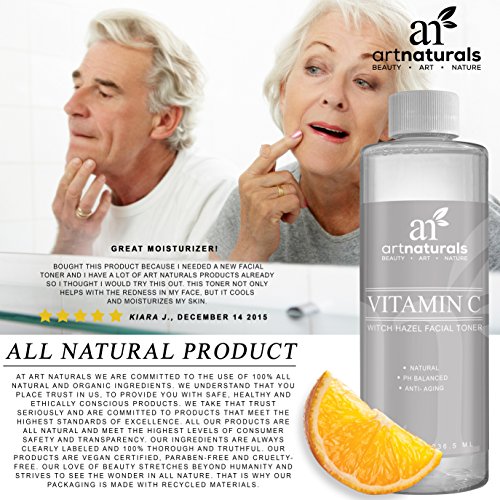 ArtNaturals Vitamin C Toner Gesichtswasser – 236 ml – mit Reinem Aloe Vera, Hamamelis, Vitamin C & E - 5