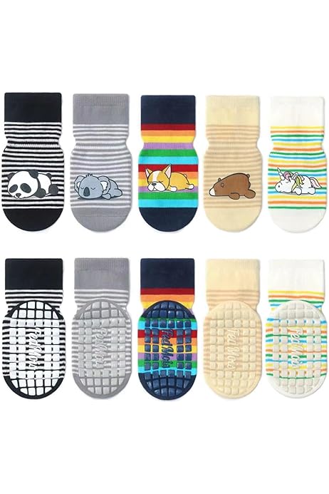 Calzini Antiscivolo LÄSSIG Per Bambini - Set Di 2, Taglia 19-22, Blu Tiny Farmer - Foto 4