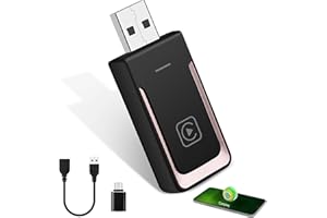 Pashlysh Car Play Wireless,Plug and Play Carplay Wireless Adapter,Mini und Stable USB Adapter,Konvertieren Wired to Aa Wireless mit 98% der Autos