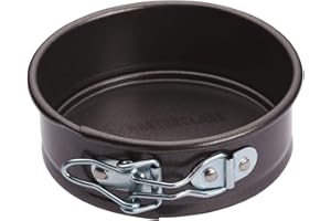 KitchenCraft Miniforma do Ciasta MasterClass, Powłoka Nieprzywierająca, Luźna Podstawa i Klamra Spinająca, 11 cm – Kolor Szary