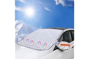 BNOYONERAS Frontscheibenabdeckung Winter,Sonnenschutz Auto Frontscheibe,Autoscheibenabdeckung Winter,Frontscheibenabdeckung mit 5 Magneten,Scheiben Abdeckung Auto Winter Gegen Schnee EIS,Frost,Staub,Sonne UV