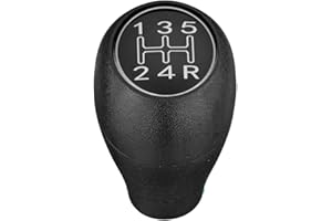 DUAO Pommeau de Levier de Vitesse de Voiture Manuel à 5 ​​Vitesses Manette de Vitesse Levier de PoignéE pour 504 505 309 205 CTI Argent ABS, 500145528A4