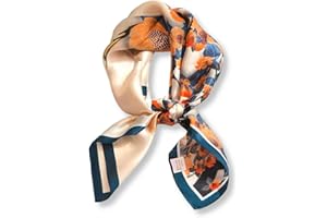 PoeticEHome Seidenschal aus 100% reiner Maulbeerseide – 68x68 cm Halstuch für Damen | Quadratisches Tuch mit Geschenkbox​