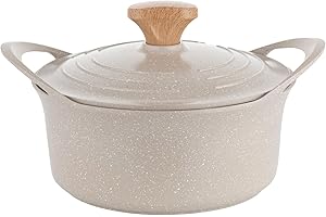 FLORINA Casserole en Aluminium OSLO (6,7 l) I 28 cm de Diamètre I Revêtement Antiadhésif Céramique I Poignée Ergonomique Softgrip I Marmite Adaptée pour les Plaques à Induction, à Gaz et Électriques