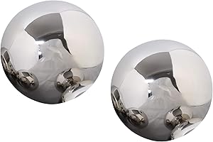 Kynast Garden Edelstahl Deko Kugel 2er Set glänzend poliert Ø 10 cm Dekokugel Schwimmkugel
