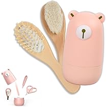 Set Cura Neonato 6 In 1 - Spazzola, Pettine, Forbicine E Pinzette - Foto 7