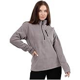 GENIUS STORE Kadın Polar Yarım Fermuarlı Outdoor Cepli Spor Polar