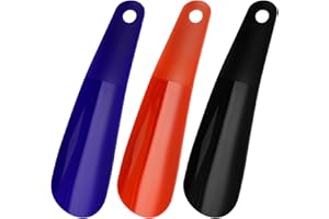 Jeffdad calzascarpe in plastica piccolo, confezione da 3 calzascarpe da 16 cm calzascarpe molto stabile con foro per appendere forma ergonomica per uomini donne bambini anziani a casa e in viaggio