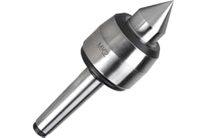 LALAGO Mitlaufende Zentrierspitze MK2, Mitlaufende Körnerspitze, Zentrierspitze 60 Grad Rollkörner, MK2 Kegel Spitzen Drehbank Zubehör