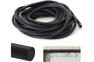 BEATIFIC Cordón de sellado de 5 metros, diámetro de 13 mm, junta redonda de espuma EPDM, cuerda de sellado para juntas, cordón de sellado negro, perfil de relleno para juntas de puertas y ventanas, paredes y