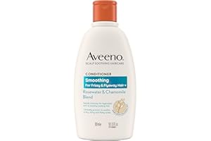 Aveeno Scalp Soothing Haircare Smoothing Conditioner, Rosewater & Chamomile Blend, Colloidal Oat, Frizzy & Flyaway Hair, Soothes Dry, Itchy & Flaky Scalp, Clinically Proven, Sulfate Free, 300ml