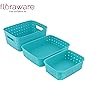 Floraware Smart Baskets for Storage Set of 3 Pieces, Blue