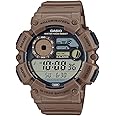 Casio Illuminator 10-Year Battery Men's Moon Phase Fishing Level Watch WS-1500H-5AV, Brown