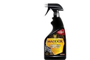 Maddox Detalj – Premium detalj 500 ml | rengöring och polering för bilinredning | instrumentbräda, vinyl, läder och interiör gummirengörare | Plastfuktighetskräm