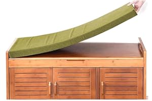 qing yun Bench Cushion 100x50cm Garden Bench Cushions Pads 2/3 Seater,4cm Thick Long Bench Pad Cushion for Indoor Outdoor Dining Patio (100 * 50 * 4cm,Green)