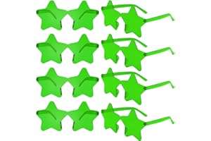 CHRORINE 8/16/24/40 Pairs Rimless Star Shape Sunglasses Transparent Glasses Bulk for Party Decor Favor