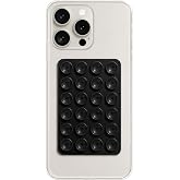 Dikd&ouml;rtgen Vantuzlu Yapışkan Telefon Tutucu Taşınabilir Silikon Yumuşak Telefon Standı Geniş (Siyah)