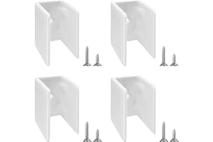 FloraVigo Lot de 4 clips de blocage pour manivelle de volet roulant, fixation murale à visser, blanc, compatible avec les fenêtres de Ø 12 à 18 mm, fixation murale universelle à visser - Blanc