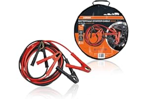 OSRAM STARTER CABLE 900A, Cables de arranque para motores de gasolina y diésel, 12/24V, OSC350A, Cable de puente para motores ≤7,0L, Aluminio recubierto de cobre, 4,5m