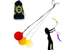 Flames 'N Games LED Poi - Glow Poi - Fast Strobe + Travel Bag!