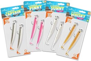 Raubfisch Store Actionpack-Set 12,5 cm Lieblingsköder - Kombi-Set: 4 Päckchen fertig montierte Köder incl. Jigköpfe