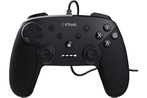 Trust Gaming GXT 541 Muta Mando PC con Cable, 75% Material Reciclado, Controlador USB 3m, Respuesta de Vibración, Gamepad para Ordenador, Portátil, Juegos, Steam, Windows 10/11 - Negro