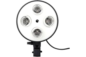 Andoer 4 in 1 E27 Sockel Licht Lampen Birnen Halter Adapter Grundsockeladapter für Foto Video Studio Softbox