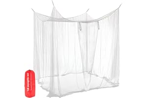 Zanzariera Letto Hillylolly Tenda Zanzariera xxl per Esterni, Zanzariera Letto Matrimoniale Quadrata, Zanzariera Baldacchino Lettino pBalconi, Pergole, Piscine, Terrazze e Giardini 220*200*200cm-C