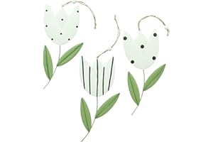 FRANK FLECHTWAREN Blumenhänger Tulpe im 3er Set, Deko Hänger, Blume, Frühling Höhe 19 cm