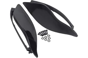XMMT Motorcycle Side Wing Windshield Air Deflector For Harley Touring Street Glide Electra Glide 2014-2023,Black